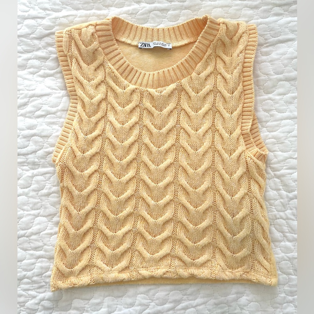 Zara Cable Knit Sweater Vest
